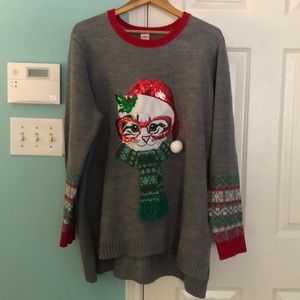 Ugly Christmas cat sweater